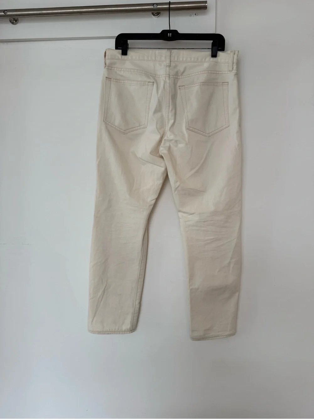 Collectors item these Ecru J. Crew Slim Straight Jeans in Off-White/Cream